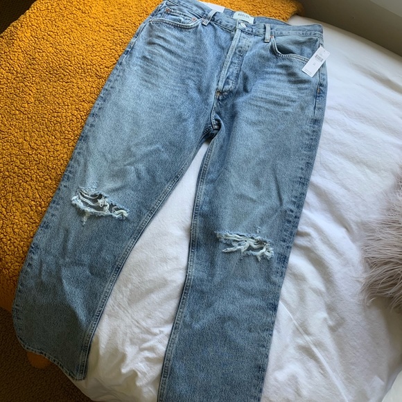 Agolde Riley High Rise Straight Crop NWOT - Picture 5 of 7